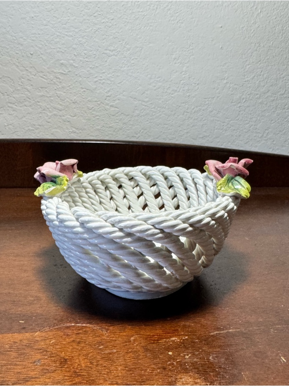 Vintage Ceramic Open Weave Basket | Made in Italy - Picture 5 of 10
